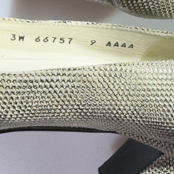 Stuart Weitzman Women's Beige Snakeskin Print Block Heel Shoes Size 9 AAAA - Picture 9 of 11